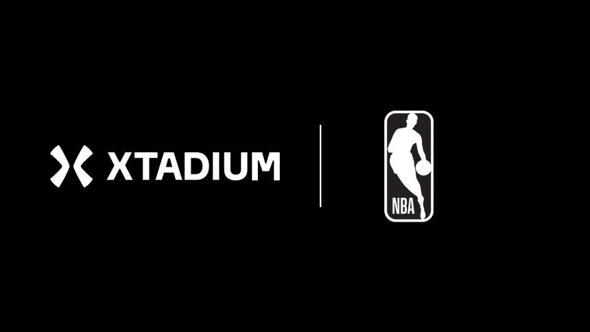 The Xtadium and NBA logos