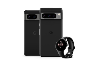 A Google Pixel 8, Pixel 8 Pro, and Pixel Watch 2