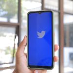 twitter logo on smartphone screen