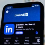 linkedin job search app on an iphone