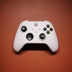 xbox controller on red background