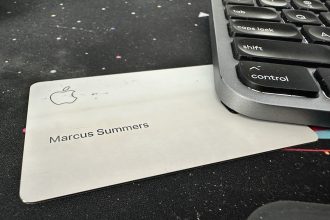 An Apple Card with my name on it.