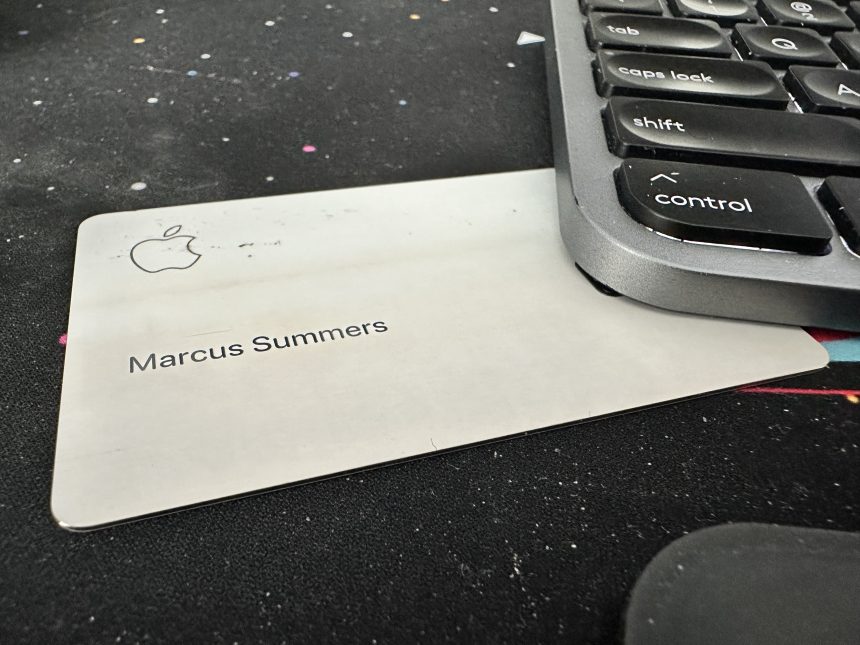 An Apple Card with my name on it.