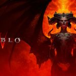 Diablo 4 promotional poster featuring Lilith on the right side.