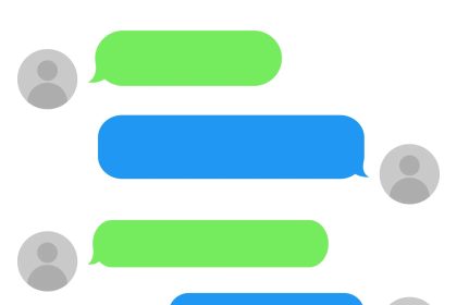 Green and blue chat bubbles