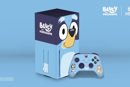 The Bluey Xbox Series X with matching Xbox controller
