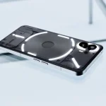 Nothing Phone (2) displaying the glyph lighting on the back