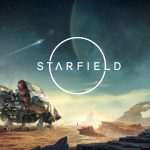 Starfield promotional art with logo in the center.