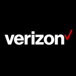 Verizon logo on a black background