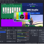 A screenshot of OBS Studio running multiple sources