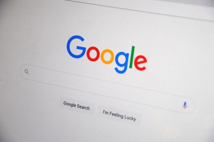 google search engine on screen