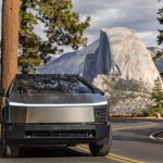 teska cybertruck on the road