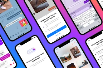 Many different iPhones showing off Facebook Messenger