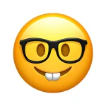Apple's nerd face emoji