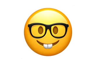 Apple's nerd face emoji