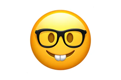 Apple's nerd face emoji