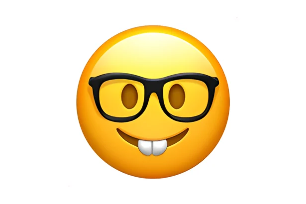 Apple's nerd face emoji