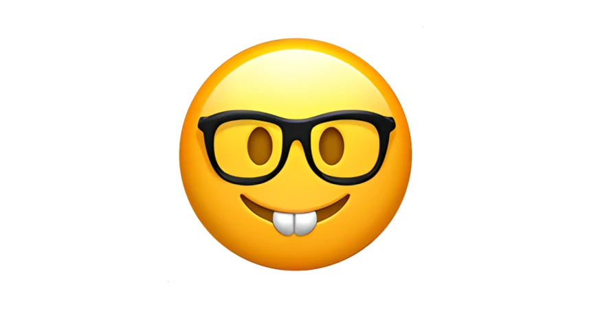 Apple's nerd face emoji