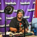 MajorLinux posing for a picture at Oak City Indie Games