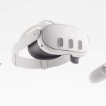 Meta Quest 3 headset with controllers