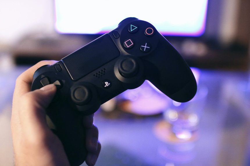 A PlayStation 4 controller.