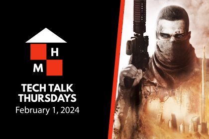 A split thumbnail featuring the Tech Talk Thursdays logo and date (February 1, 2024) on the left and the key art for Spec Ops: The Line on the right.